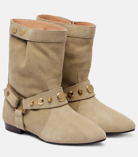 ミドルブーツ ISABEL MARANT Women Boots BO0003FAA1A03S50TA Beige Stania suede ankle boots in beige - Isabel Marant | Mytheresa