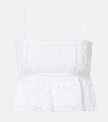 Knitted top in white - Alaia | Mytheresa