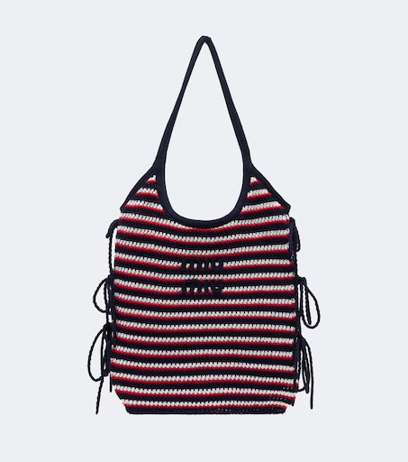 Ivy crochet striped shopper in multicoloured - Miu Miu | Mytheresa