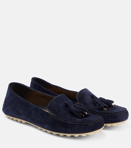 Dot Sole Walk suede driving shoes