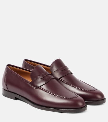 Sergio leather loafers in burgundy - Loro Piana | Mytheresa