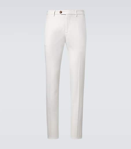 【関税&送料込】Brunello Cucinelli White Cotton Trousers 関税・送料込】BRUNELLO CUCINELLI WHITE COTTON PANTS