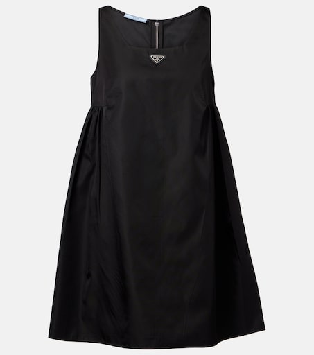 prada mini black dress Prada Re-Nylon Mini Dress - Black
