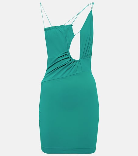 nensi dojaka green dress Cutout ruched minidress Bedroom Sale