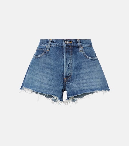 【WONDER WONDER】25SS★ [MADE] [Basic] Bermuda L Denim PT WAYRUNZ Denim Bermuda Shorts Women Mid Waisted Folded Hem