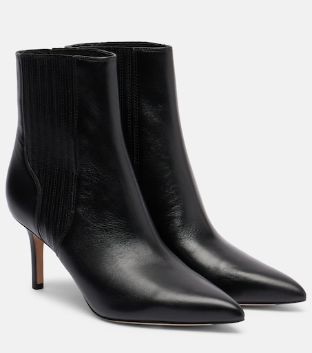 Lisa 70 leather ankle boots in black - Veronica Beard | Mytheresa