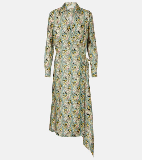 tory burch embroidered wrap dress Turquoise Silk Satin Chic Evening Dress V-neck Split Sleeceless Formal Dress