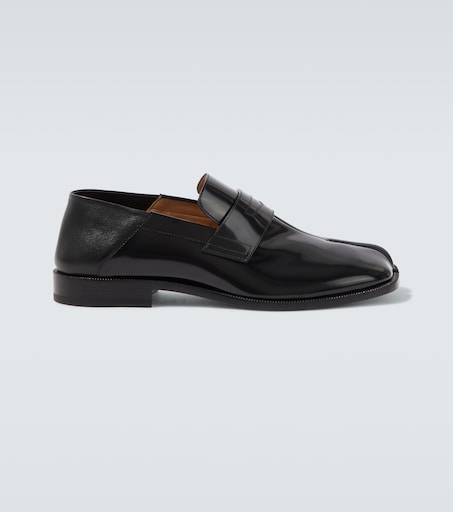 美品 Maison Margiela ☆2021SS tabiローファー Tabi leather penny loafers in black - Maison Margiela | Mytheresa