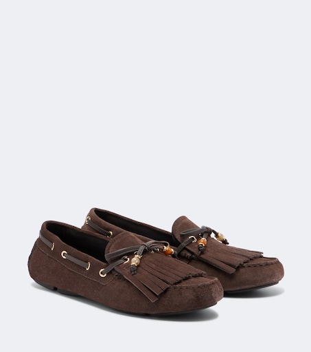 Manon fringed suede boat shoes