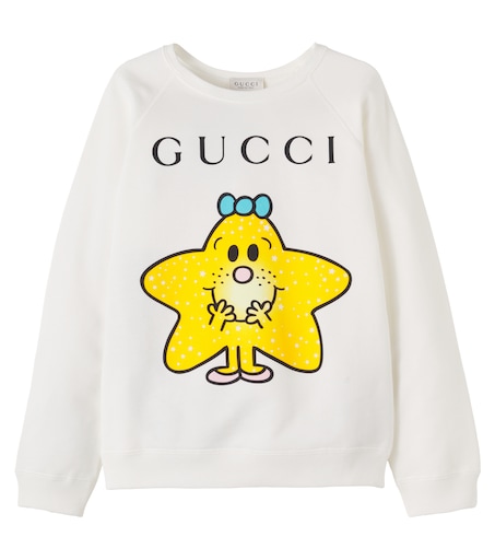 おーう　GUCCI kids 5y アニマルトレーナー x Mr. Men Little Miss cotton jersey sweatshirt in white - Gucci
