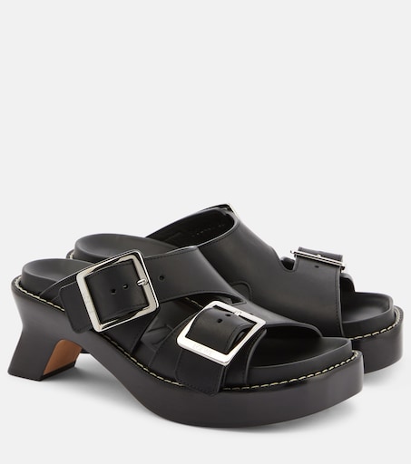 Ease leather sandals in black - Loewe | Mytheresa