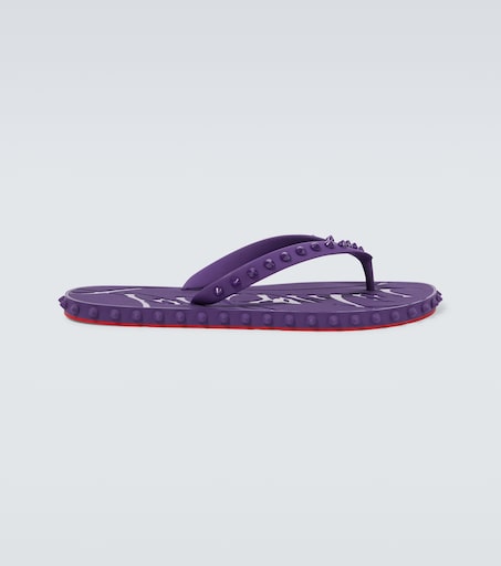 Christian Louboutin パープル サンダル 35 Super Loubi PVC slides in purple - Christian Louboutin | Mytheresa