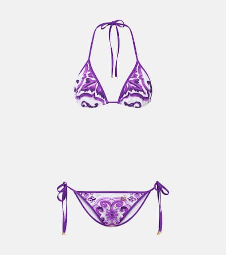 Printed bikini in purple - Dolce Gabbana | Mytheresa