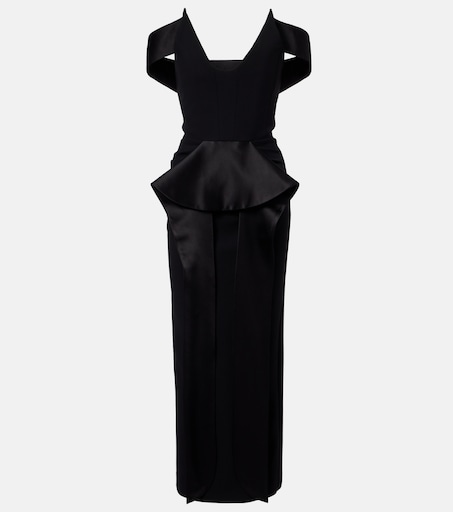 sheike black peplum dress Tracy Studio CRYSTAL STRAPLESS PEPLUM DRESS main image 0
