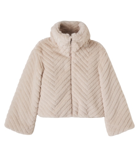 Eira teddy jacket in beige - Moncler Enfant | Mytheresa