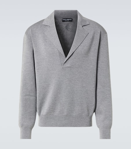 Wool-blend sweater in grey - Dolce Gabbana | Mytheresa