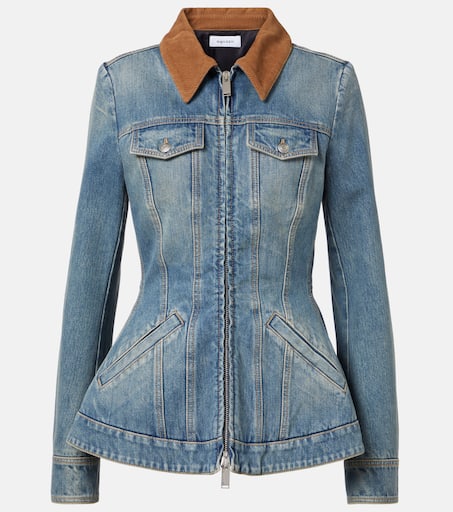 【送料&関税込】Alexander McQueen Drawstring Waist Jacket Alexander McQueen Denim Jacket | Blue | FARFETCH