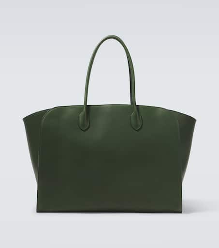 トートバッグ The Row MARLO TOTE BAG The Row Marlo Tote Bag Moss Saddle Leather Silver Hardware