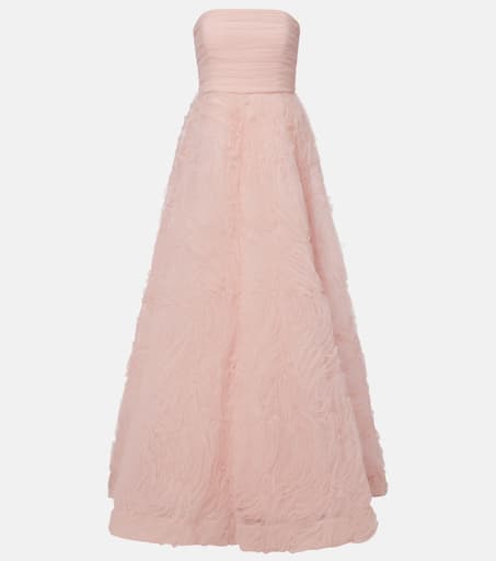 Strapless tulle gown in pink - Rebecca Vallance | Mytheresa
