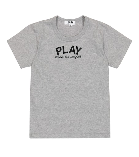Play logo cotton T shirt in grey Comme Des Garcons Play Kids Mytheresa