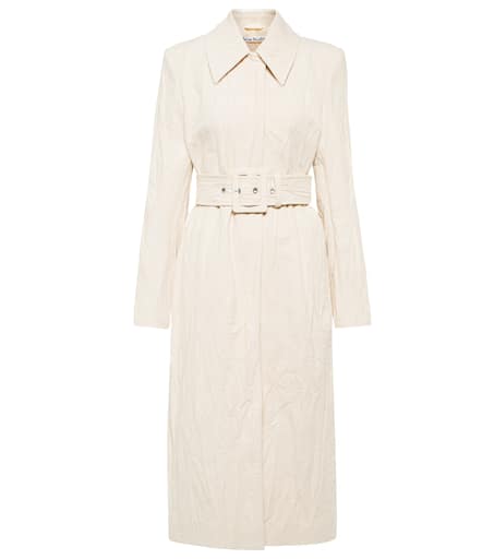 【関税&送料込】Acne Studios Belted Coat In Beige Cotton Twi Acne Studios - Belted coat - Mushroom beige