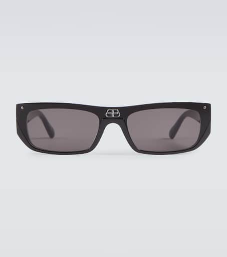 Balenciaga thin cheap rectangular sunglasses