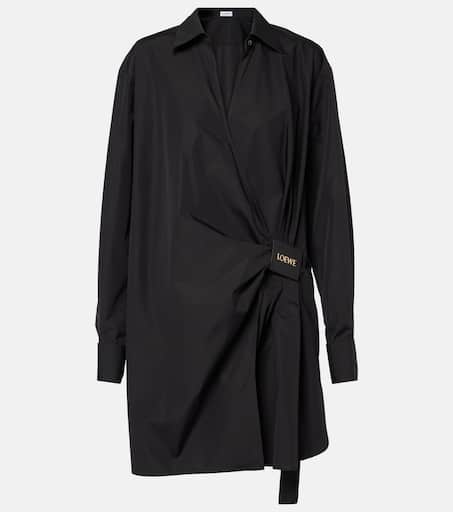 【送料&関税込】Loewe Black Satin Shirt Dress Loewe Black Chain Shirt Dress In Silk | ModeSens