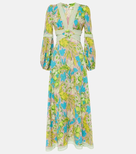 chinese dress ladies Olive Linen Cutout Maxi Dress Large