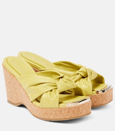 靴 YELLO SCORE DEFORMED WEDGE SANDALS YELLO / O2 DEFORMED WEDGE SANDALS