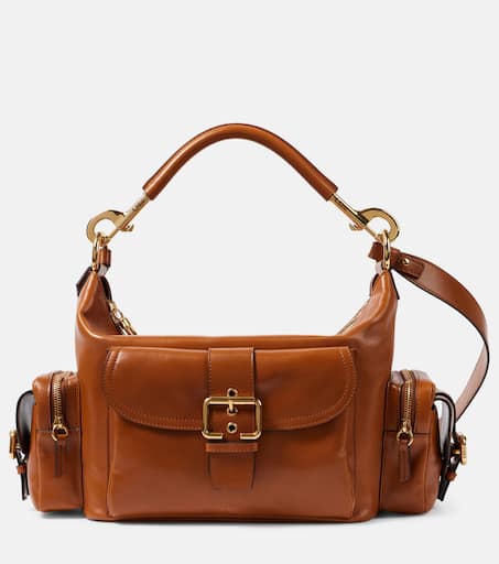 【CHLOE】 brown leather camera shoulder bag （関税送料込） Chloé Camera Bag in Shiny Leather in Clay brown | Chloé JO