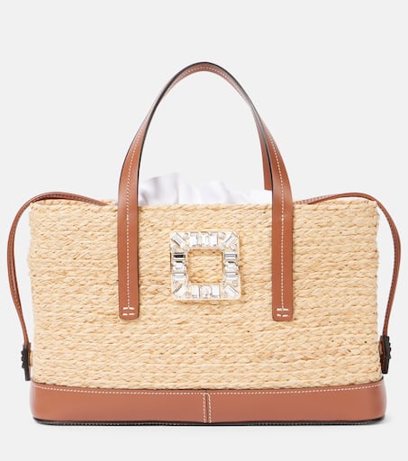 トートバッグ ROGER VIVIER Viv' Choc Medium Shopping Bag natural coloured Viv'' Choc Medium Shopping Bag natural coloured – Lord & Taylor