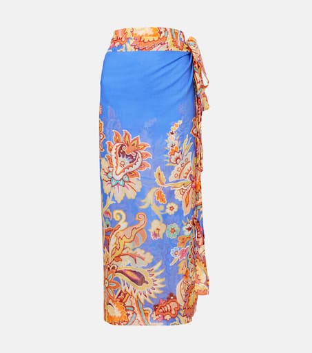 【関税&送料込】Etro Silk Mini Skirt Etro - Ecru Paisley Patterned Mini Silk Skirt