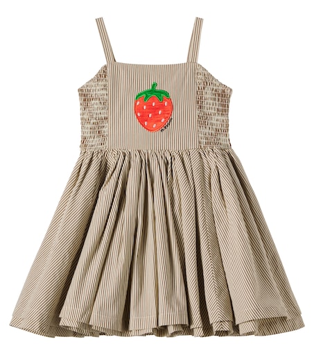 mini rodini strawberry dress GOTS Strawberry Dress With Puff Sleeve White | Babyshop - Shop premium  children's clothes and baby gear