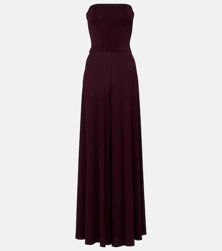 Jersey jumpsuit in burgundy - Alaia | Mytheresa
