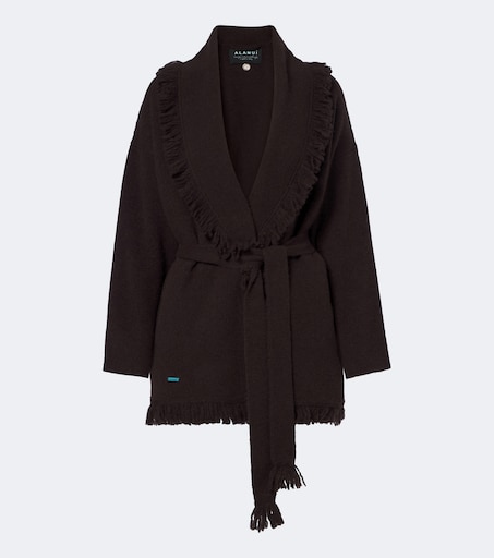 Finest cashmere and silk-blend cardigan in brown - Alanui | Mytheresa
