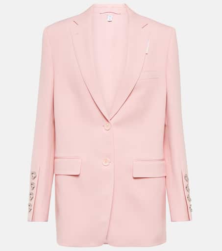 Single-breasted wool blazer in pink - Burberry | Mytheresa