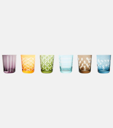 Cuttings set of 6 glass tumblers