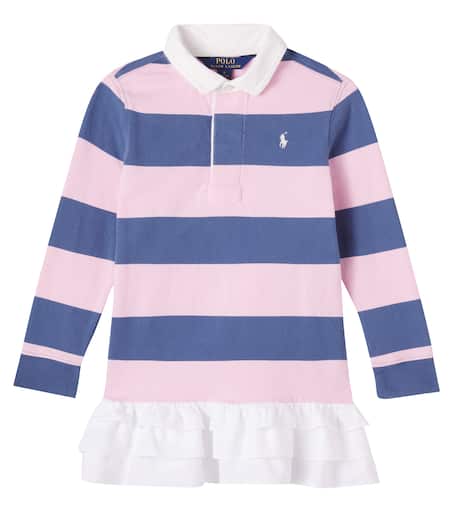 Vestido Polo Ralph Lauren Para Niñas 1.5-6.5 Años - Manga Corta Color Rojo