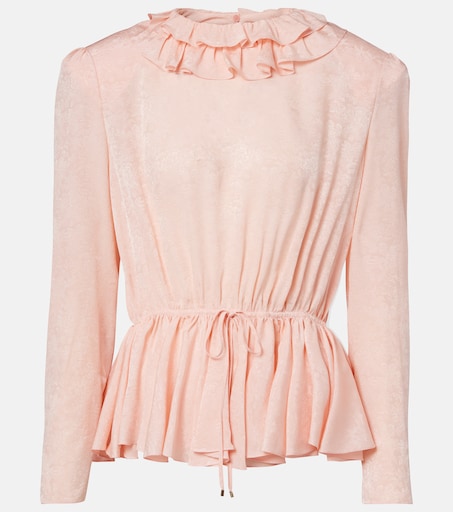 Silk top in pink - Chloe | Mytheresa