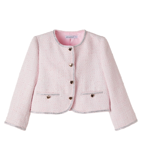 Self portrait ベビーピンク系　ツイードジャケット　US4 Tweed jacket in pink - Self Portrait Kids | Mytheresa