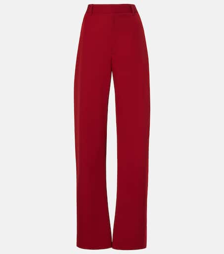 パンツ BOTTEGA VENETA Women Straight Pants 810492V4NE0 5081 PINK BOTTEGA VENETA Checked crepe straight-leg pants | NET-A-PORTER