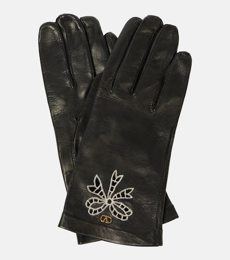 手袋 VALENTINO GARAVANI Cream Mesh Gloves Valentino Garavani women's V-logo mesh gloves - buy for