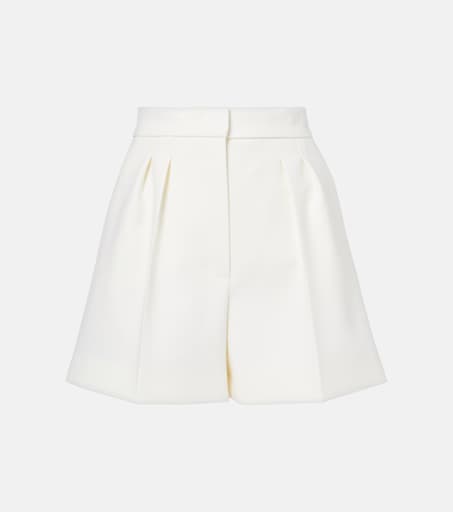 Zic high-rise wool-blend canvas shorts in white - Max Mara | Mytheresa