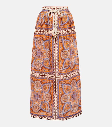 【Zimmermann】Tallow printed linen maxi skirt Zimmermann Tallow printed linen maxi skirt - Dresses