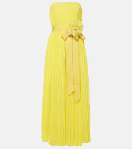 Elegante Hiltex chiffon maxi dress in yellow - Max Mara