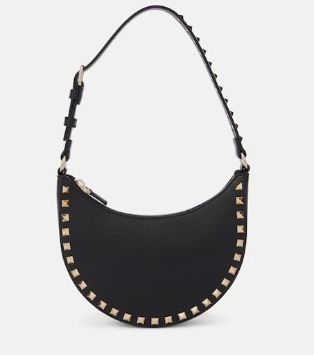 ショルダーバッグ・ポシェット VALENTINO GARAVANI Rockstud leather mini hobo bag Nero Rockstud Mini leather tote in black - Valentino Garavani