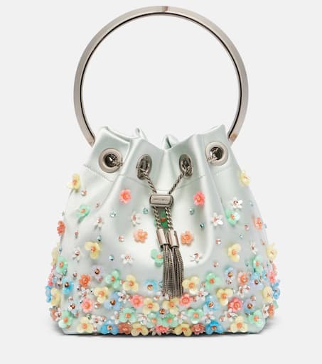 【JIMMY CHOO】BON BON BUCKET BAG Bon Bon Bucket S | Black Smooth Calf Leather Bucket Bag with