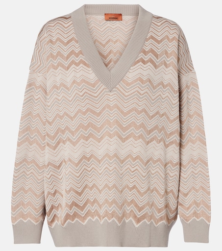 Zigzag sweater in beige - Missoni | Mytheresa
