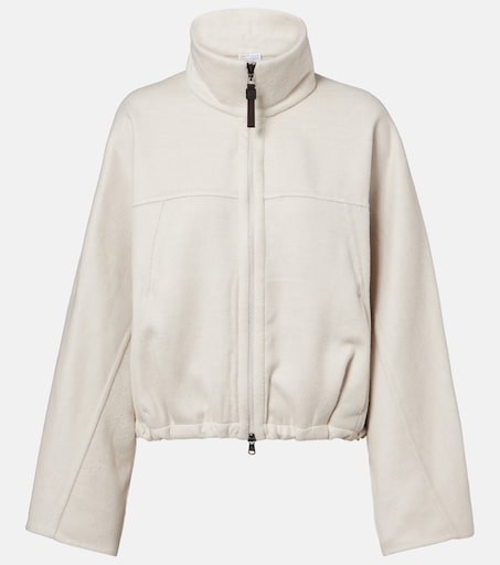 Monili virgin wool jacket in white - Brunello Cucinelli | Mytheresa