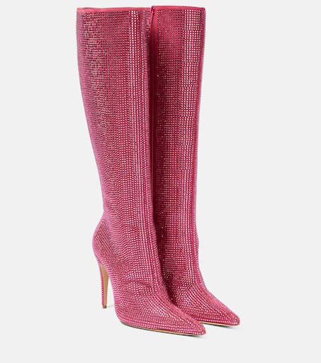 Pink knee high boots 2025